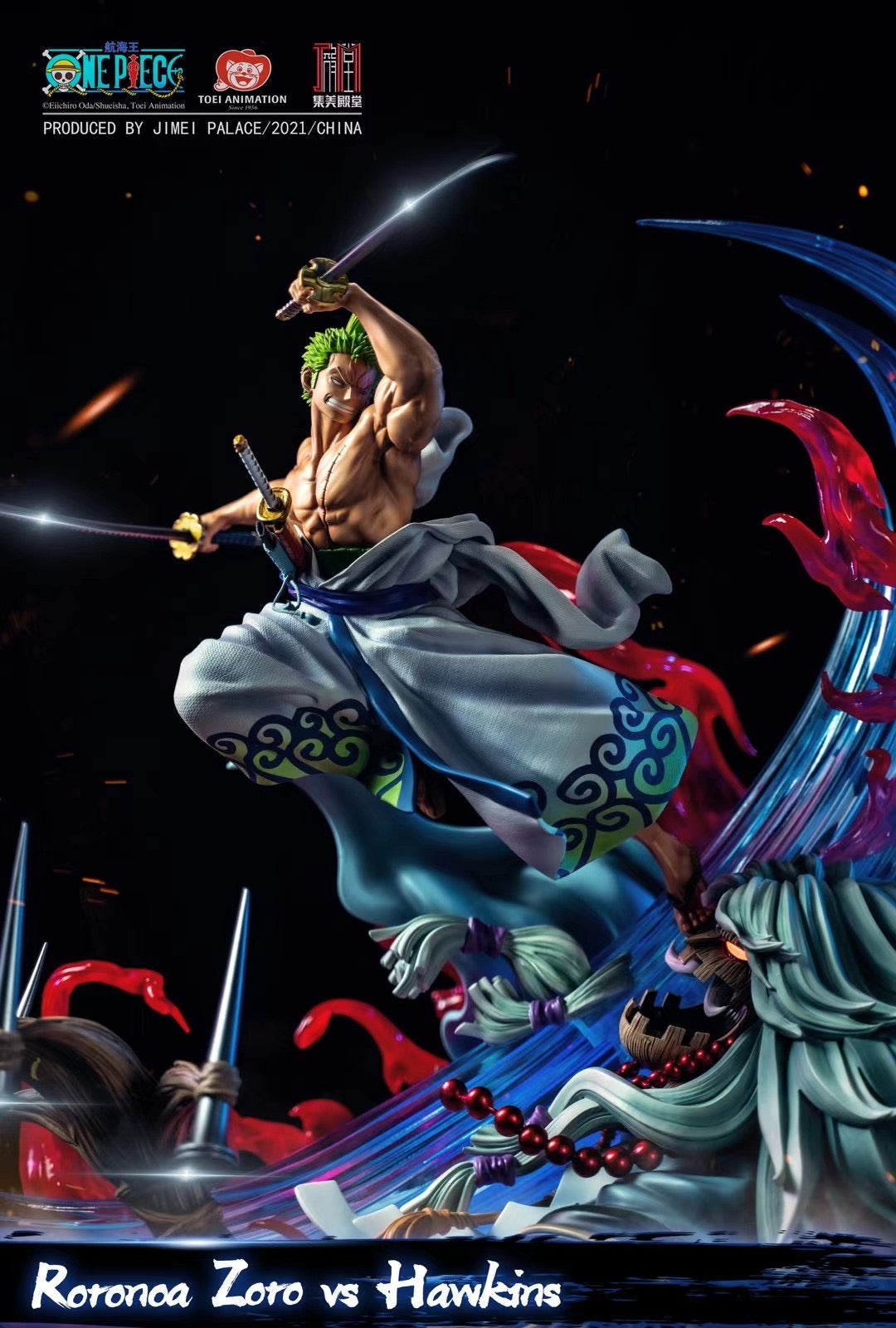 集美　ONE PIECE　ゾロ VS ホーキンス　 フィギュア　塗装済み完成品 Jimei Palace - One Piece Roronoa Zoro VS Hawkins (Licensed) [READY